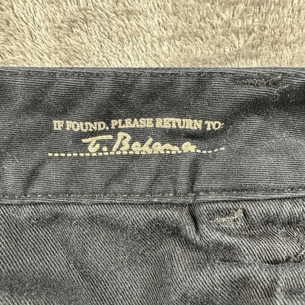 Tommy Bahama Men's Pants 36x32 Black Cotton Stretch Casual Chino Straight Leg‎